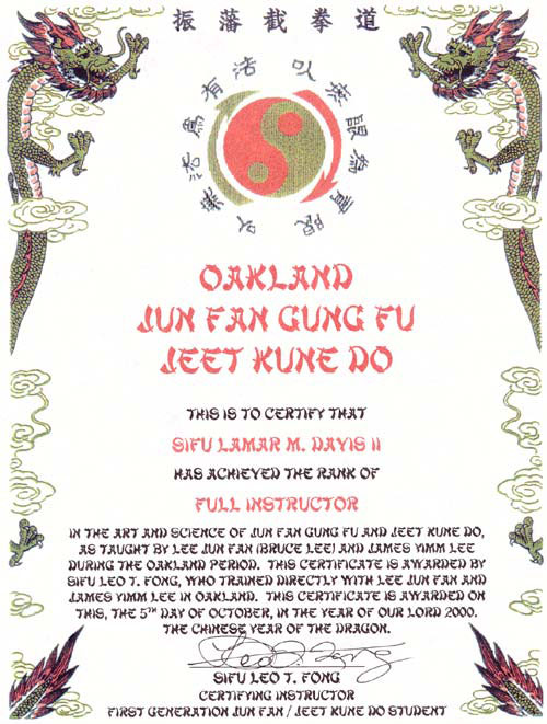 Jeet Kune Do Certification: Oakland